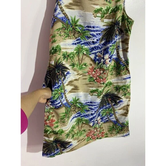 Talbots Dress L-XL? Beachy Tropical Hawaiian Vacation Office Brunch Resort - Picture 5 of 13